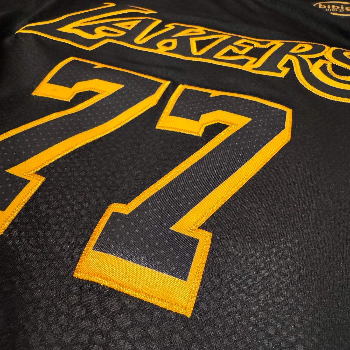 #77 Luka Doncic Los Angeles Lakers Black Mamba Edition Jersey