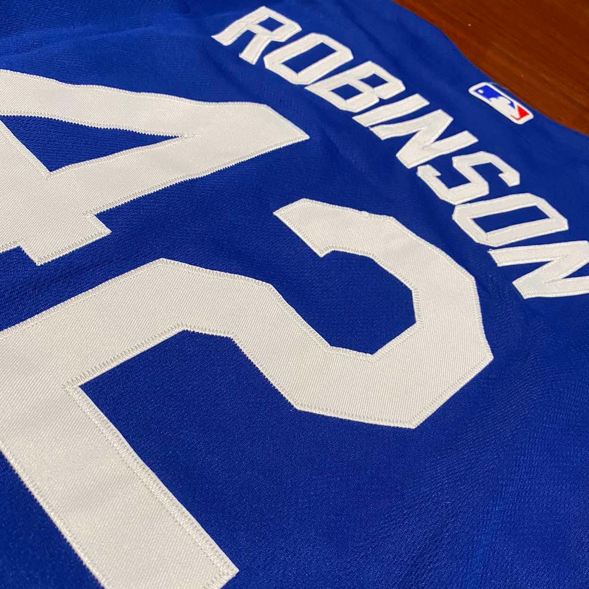 Jackie Robinson #42 Los Angeles Dodgers Blue/Black/Gray/White Men's Jersey
