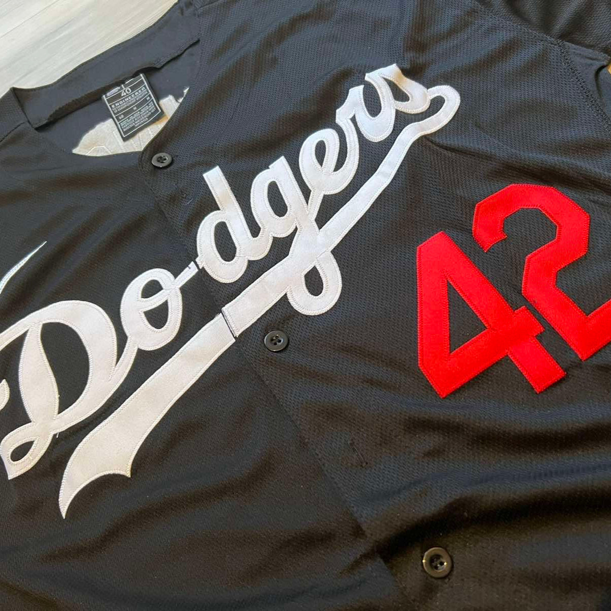 Jackie Robinson #42 Los Angeles Dodgers Blue/Black/Gray/White Men's Jersey