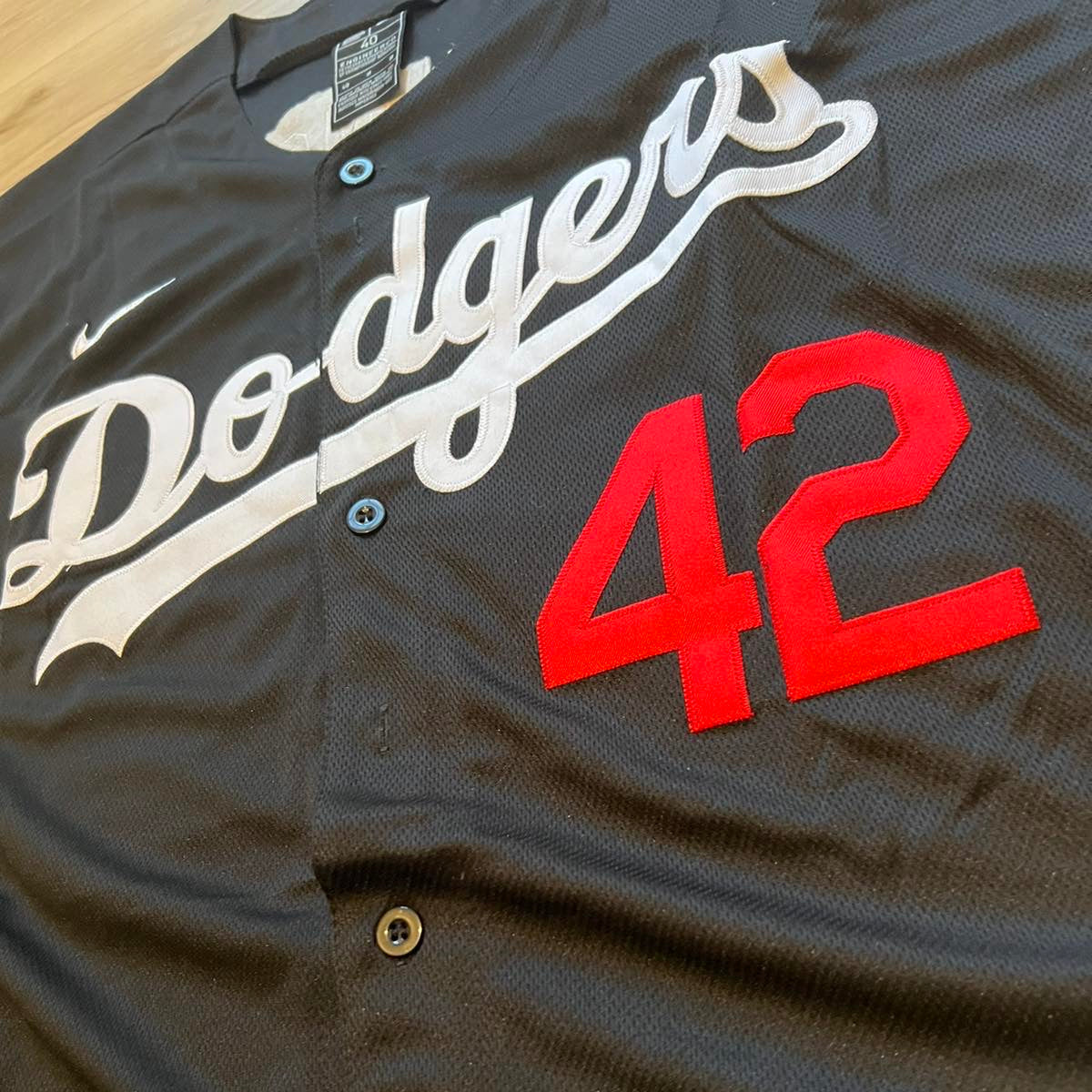 Jackie Robinson #42 Los Angeles Dodgers Blue/Black/Gray/White Men's Jersey