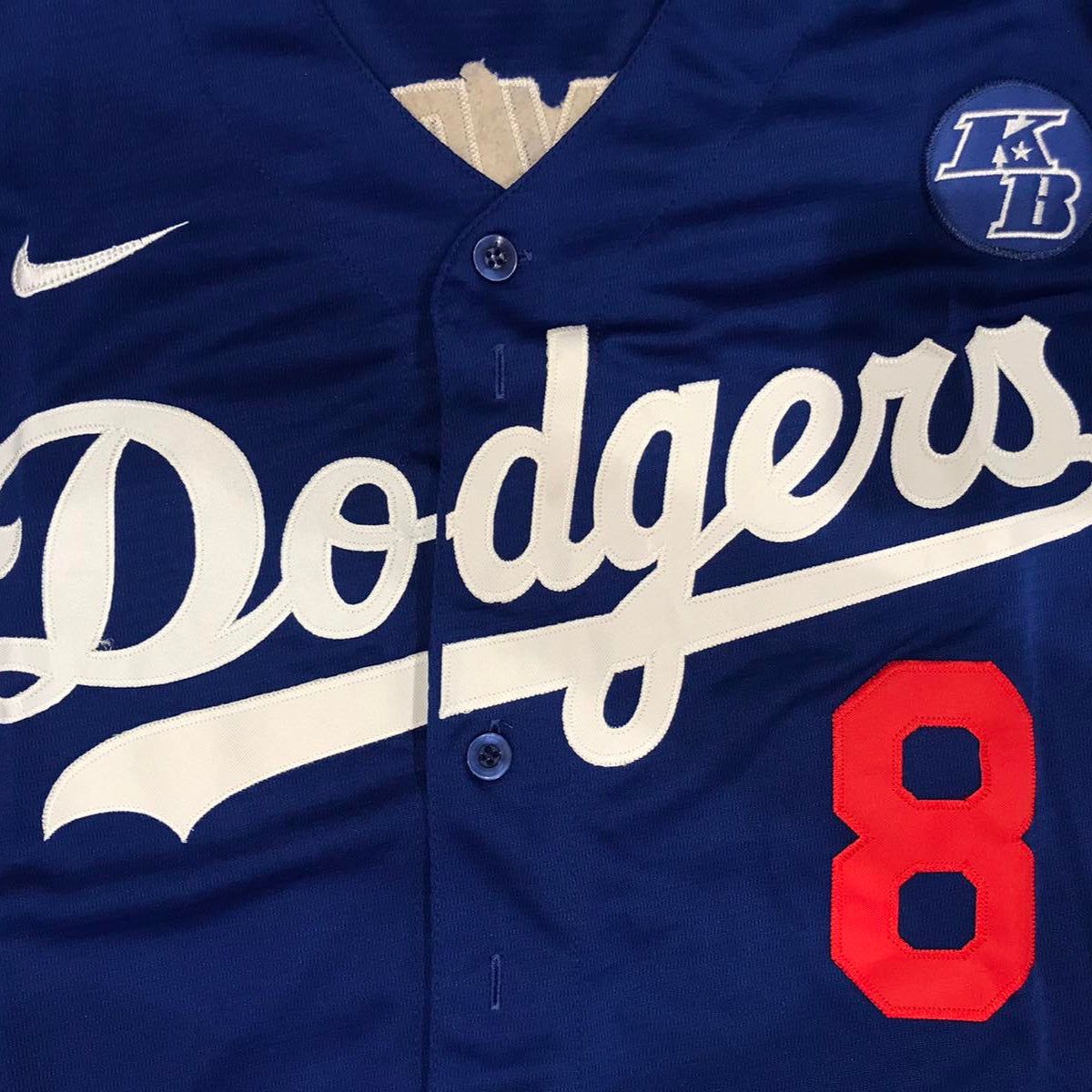 Kobe Bryant #24 Front / #8 Back Los Angeles Dodgers Blue/Gray/Black/White Men's Jersey