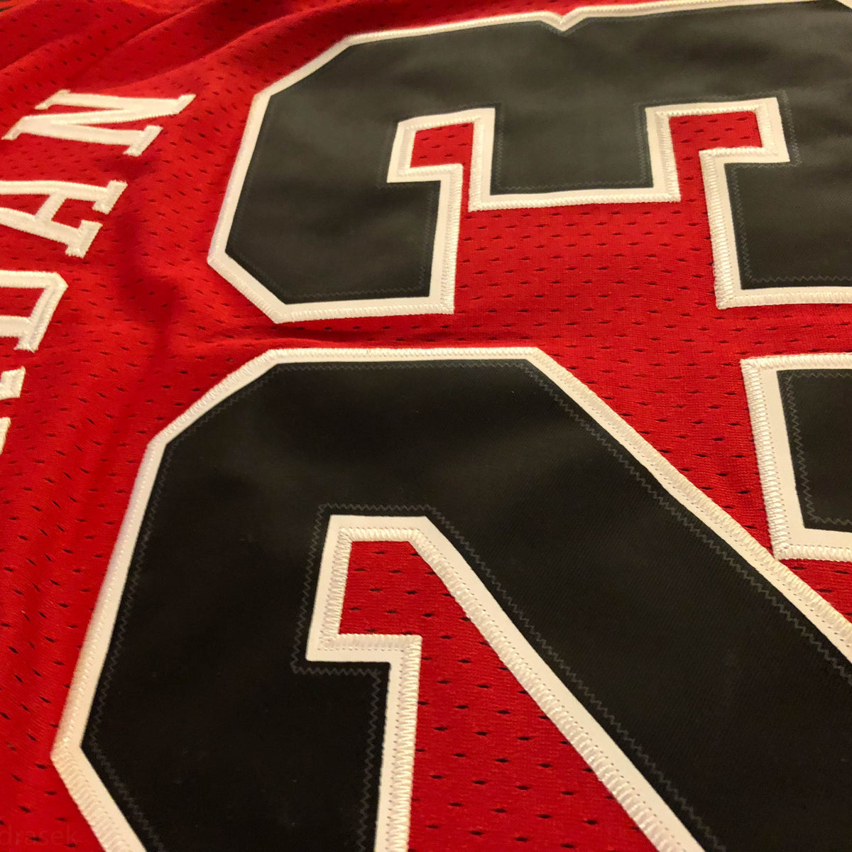 1984 ROOKIE Michael Jordan #23 Chicago Bulls Red/Black/White Men's/Youth Jersey