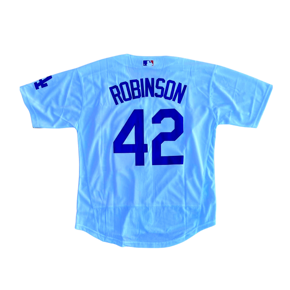 Jackie Robinson #42 Los Angeles Dodgers Blue/Black/Gray/White Men's Jersey