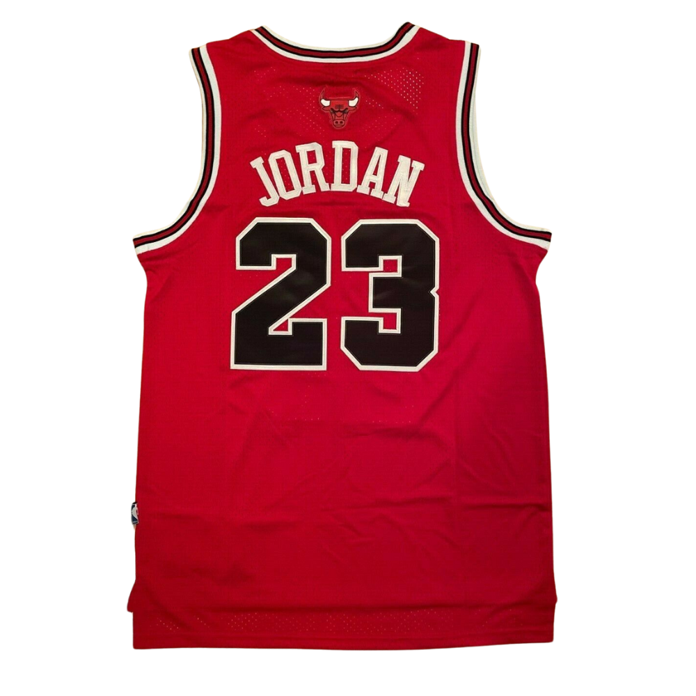 Michael Jordan #23 Chicago Bulls Red/Black/Pinstripe/White/Gold Men's or Youth Jersey