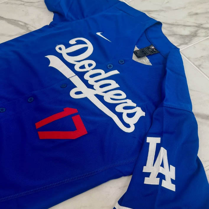 Shohei Ohtani #17 Los Angeles Dodgers Blue/Black Men's Jersey