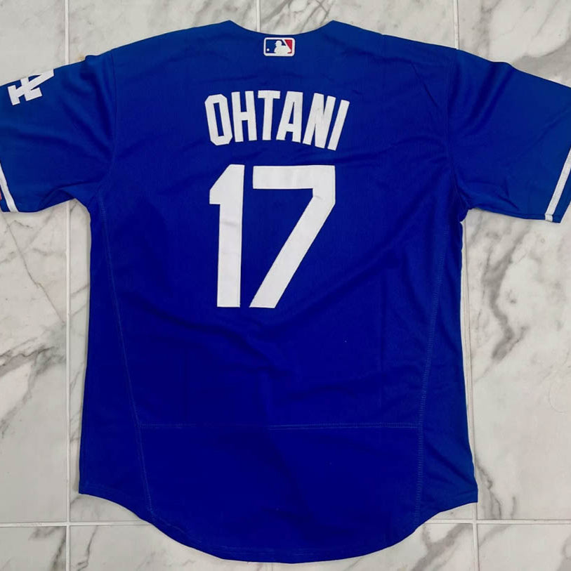 Shohei Ohtani #17 Los Angeles Dodgers Blue/Black Men's Jersey
