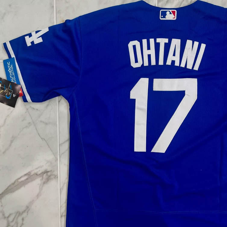 Shohei Ohtani #17 Los Angeles Dodgers Blue/Black Men's Jersey